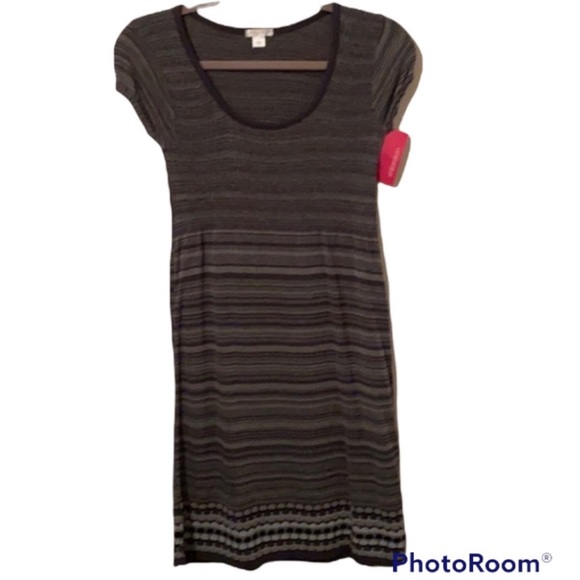 NWT KNIT GRAY OMBRÉ DRESS FITTED WITH STRENGTH XHILARATION DRESS ⭐️⭐️⭐️⭐⭐️ - Picture 1 of 9